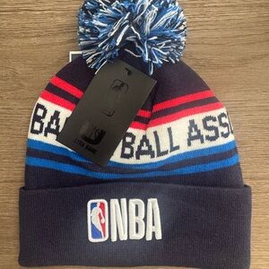 NBA Kids Pom-Pom Beanie - Blue and Red